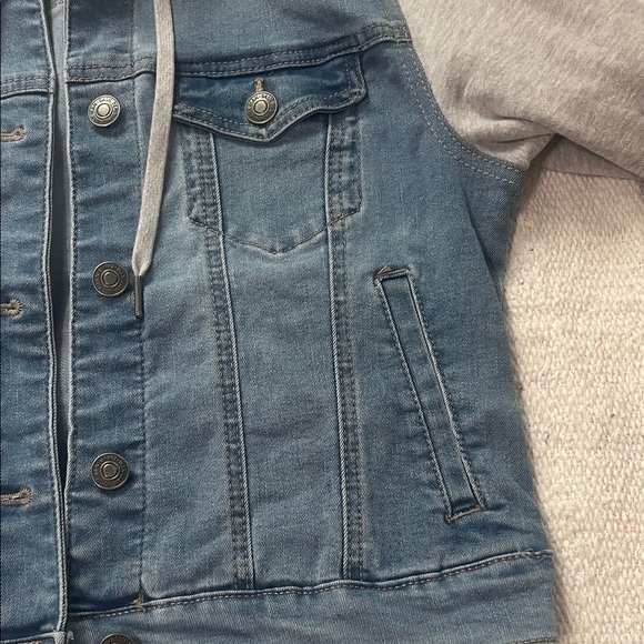 Wax Jean Blue and Gray Denim Jacket - Picture 3 of 6